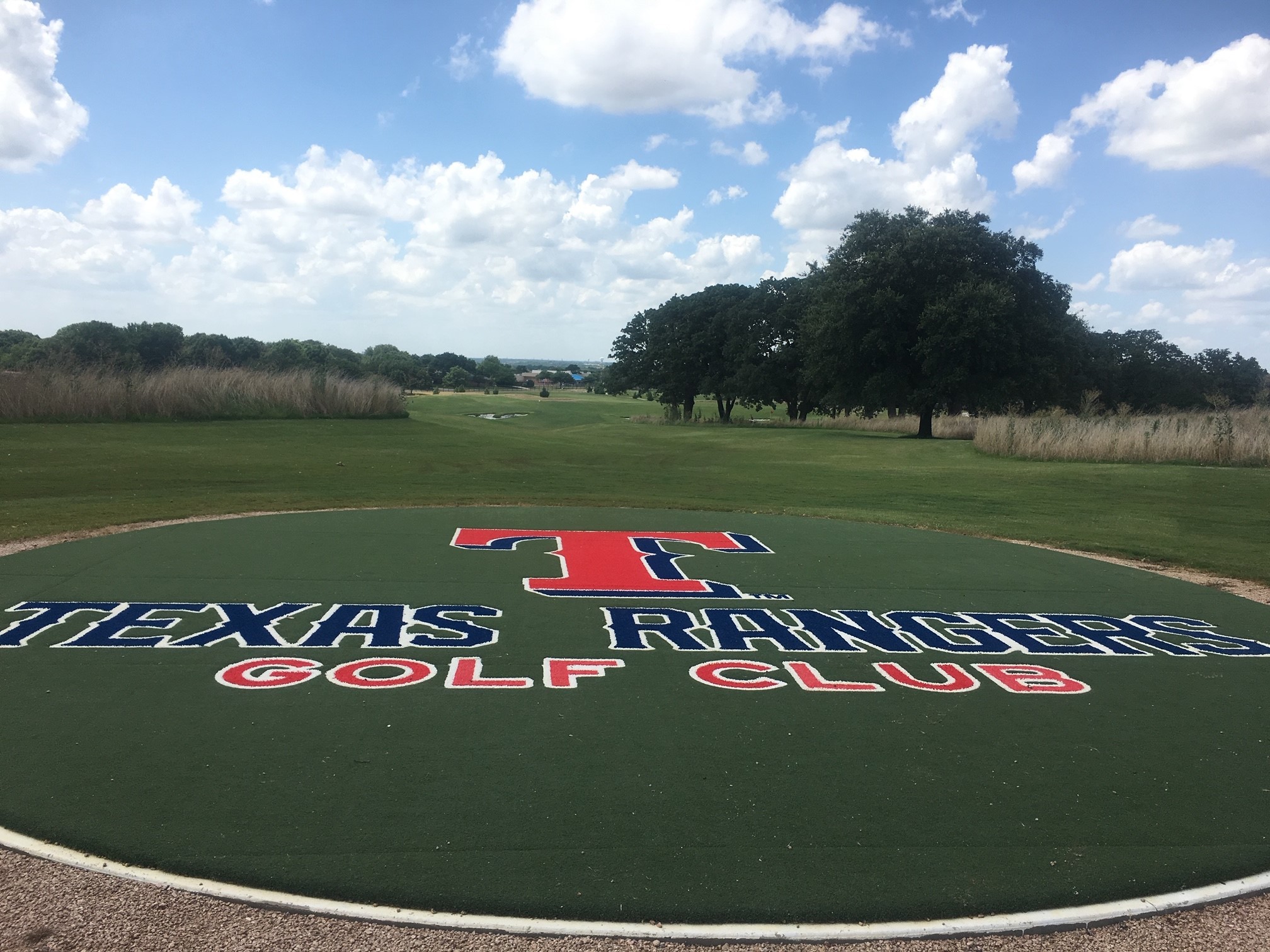 Texas Rangers Golf Club on deck circle tee marker